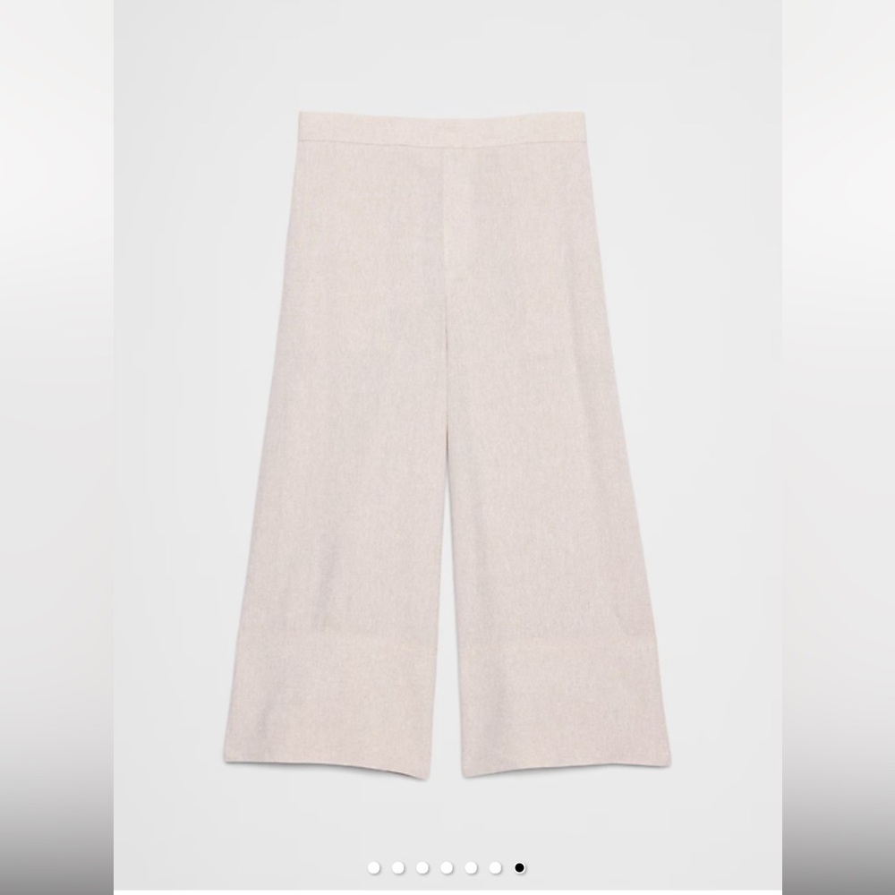 Banana Republic Wide-Leg Cropped Linen Blend Pants women’s size large. - Picture 2 of 5